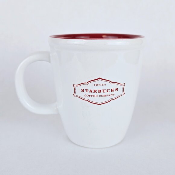 Starbucks 2006 Mug Teacup Starbucks Coffee Company Est 1971 White Red Classic - Picture 6 of 16